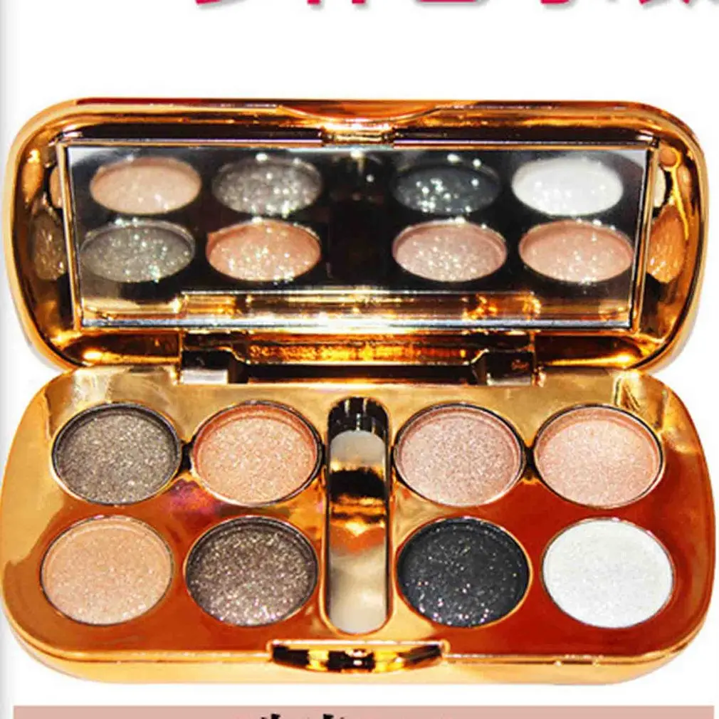 8 Colors Pearl Shimmer Glitter Eyeshadow Palette Matte Metallic Mineral