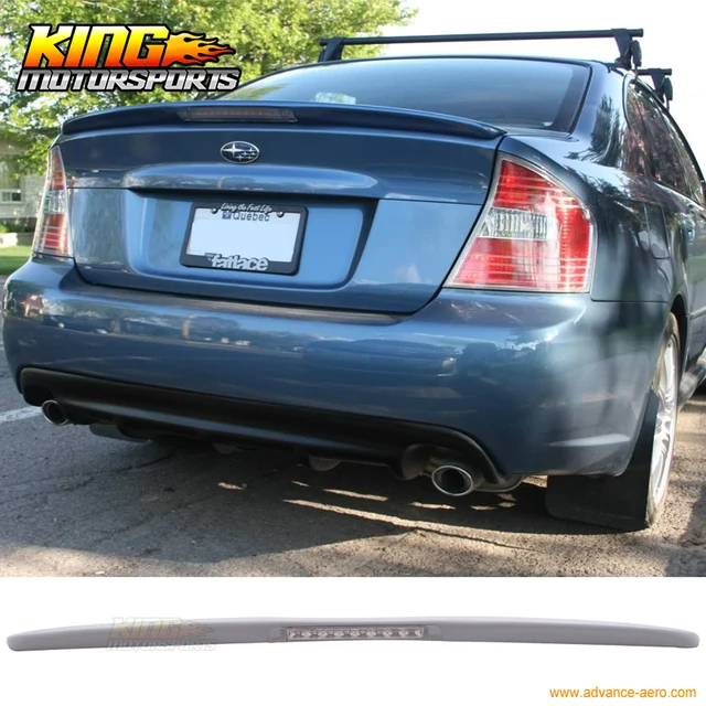 Fits 05 09 Subaru Legacy Sedan 4Dr Trunk Spoiler WithLED Brake Light