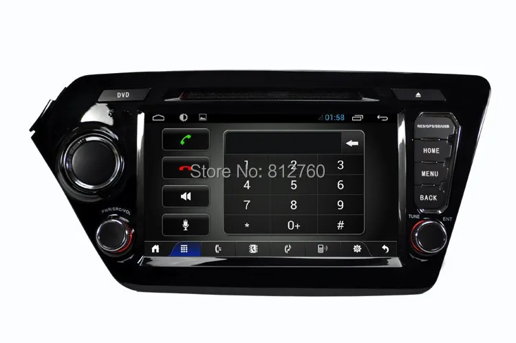 Top 4 Core Android 8.1 car dvd player GPS navigation car video player 8 inch 1024*600 for Kia K2 RIO 2011 2012 2013 2014 2015 2016 2