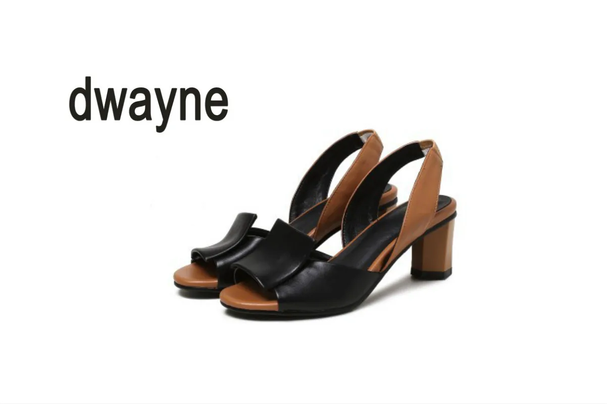 

2018 Sling Back Sandals Women Brand Mixed Colors Back Strap Summer Shoes Woman Thick Heels Sandals Footwear