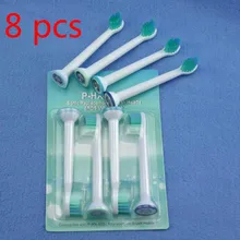 8 шт HX6014 Зубная щётка головки для Philips Алмазная чистая, FlexCare+, FlexCare Здоровый Белый, легко чистить, proresult, Sonicare R710