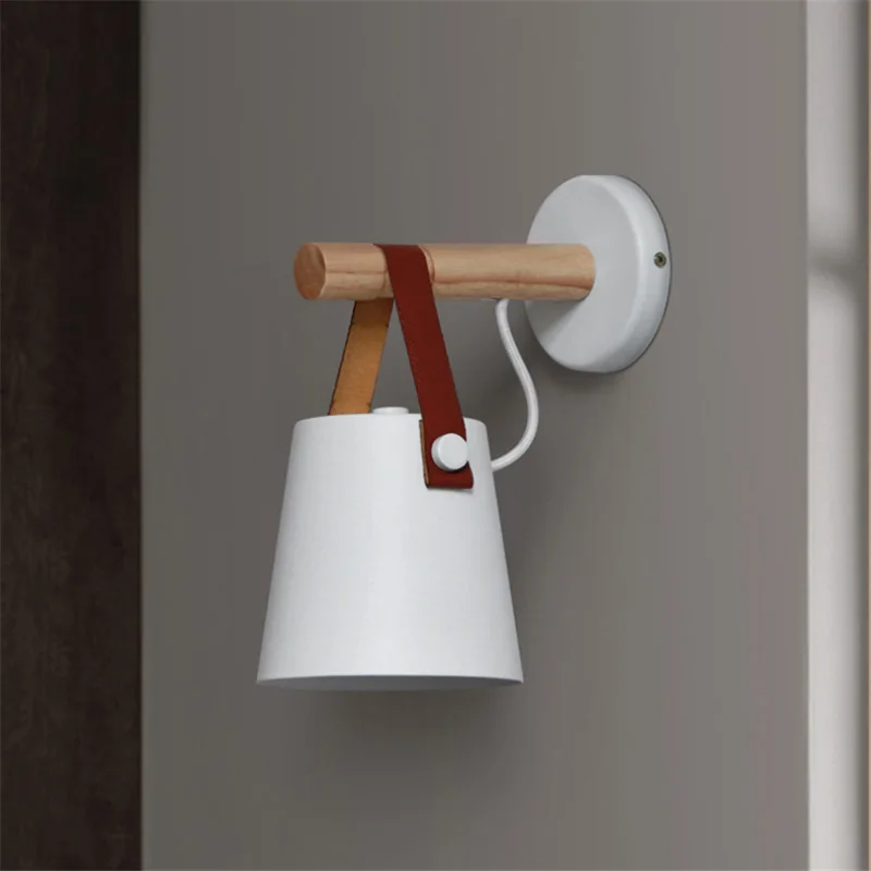 

Nordic Vintage Loft Wood LED Wall Lamp Bedroom Bedside Wall Lights Aisle Corridor Hotel 110-240V Decoration Lights & Lighting.