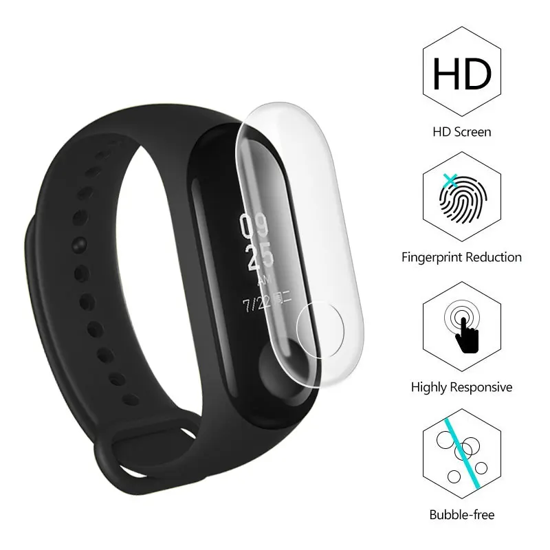 2 шт. защитная пленка для экрана Xiaomi Mi Band 3|Смарт-аксессуары| |
