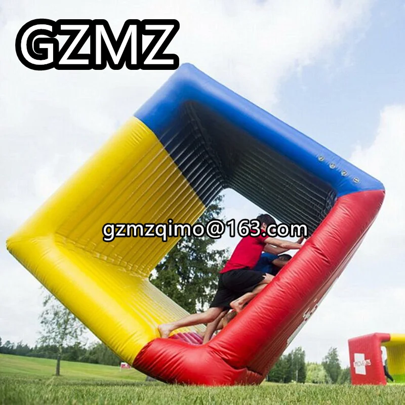 MZQM team building Flip It Game for sale Cube Inflatables Square Rolling Sport Games adults sport games | Игрушки и хобби