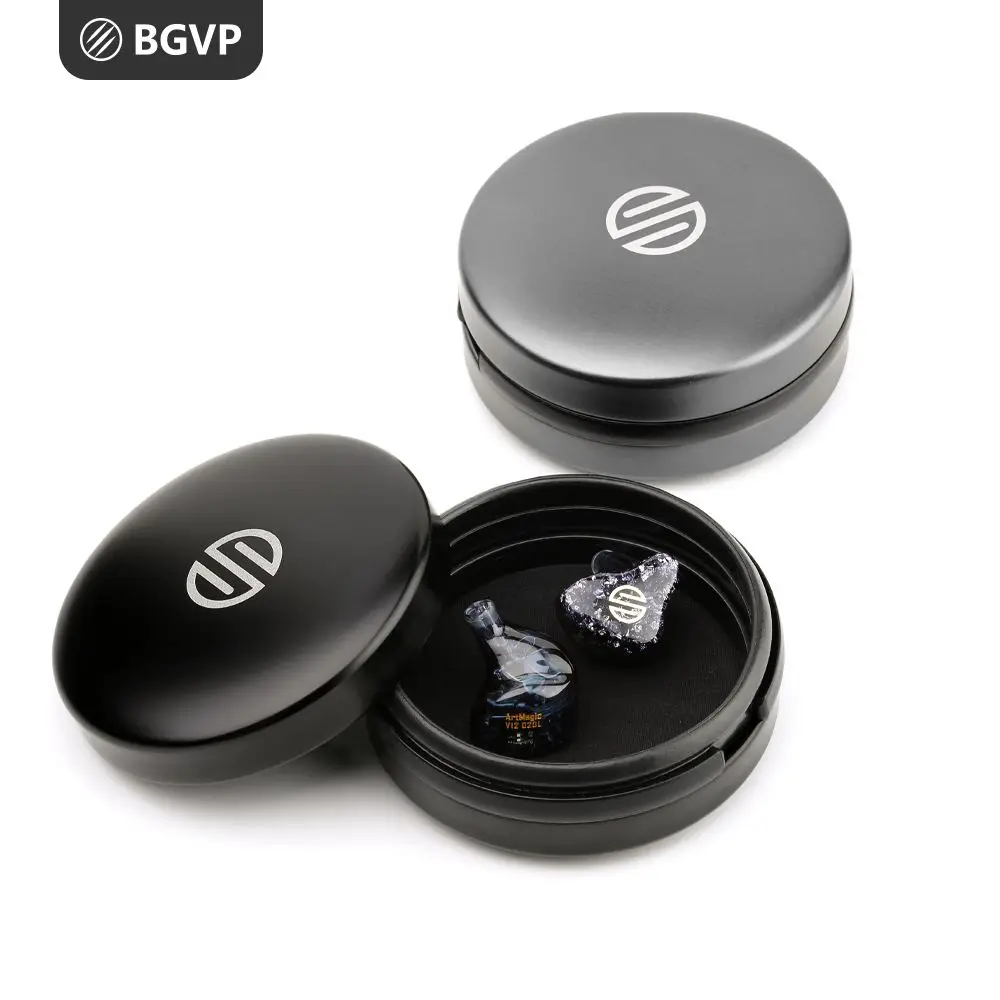 

Original BGVP DM6 DMS DM7 IEM Earphones Case Protective Aluminium Alloy HIFI Earphone Case Box Inner Cotton Anti-scratch 80x30mm