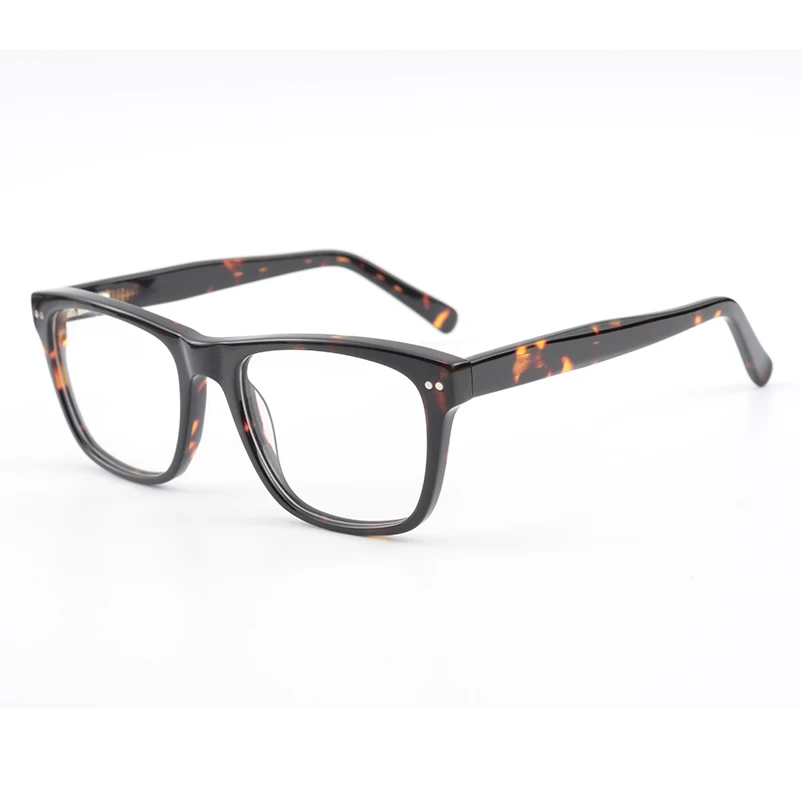 Classic Rivet Acetate High Quality Men Brand Designer Glasses Optical