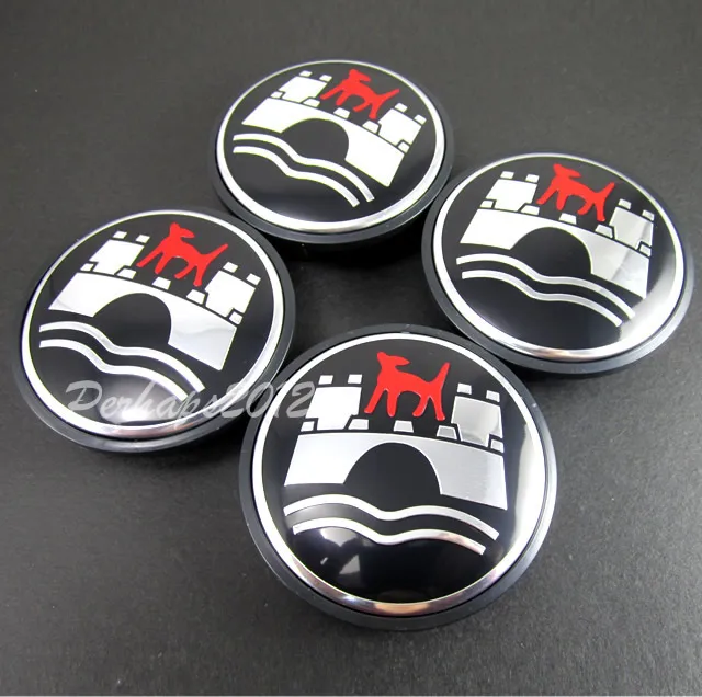 4x 65mm For VW WOLFSBURG Wheel Centre Hub Caps Golf Polo R32 R64 3B7