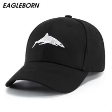 Eagleborn хлопок вышивка голодна Акула бейсбольная Кепка унисекс Snapback Кепка s Кепка кость шапка для мужчин женщин уникальные кепки