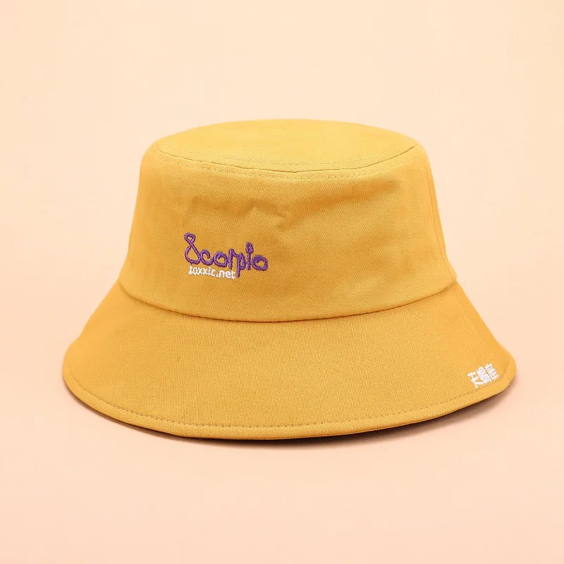 12 кепка со знаком созвездия, женская новая Рыбацкая шляпа с вышивкой, Мужская Весенняя летняя хлопковая кепка для отдыха на открытом воздухе - Цвет: Scorpio