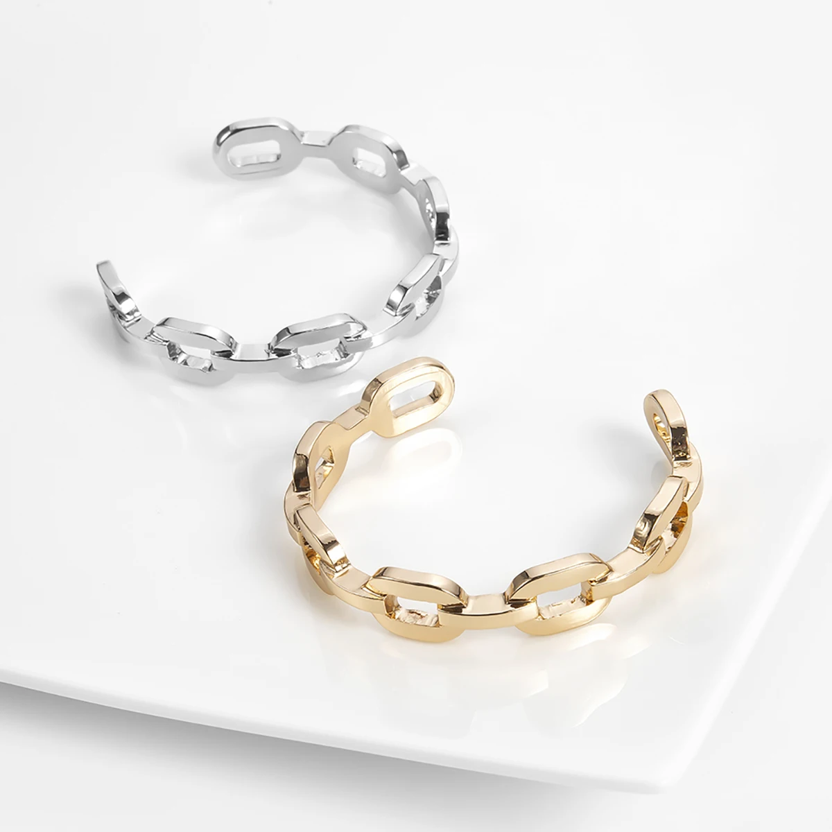 SHIXIN, очаровательный дизайнерский браслет на цепочке для женщин, панк, золото/серебро, открытые массивные браслеты, браслеты, ручная бижутерия, браслет на руку, манжета