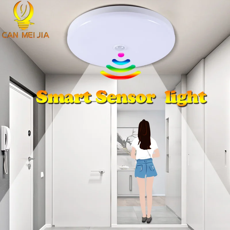 

Smart PIR Motion Sensor LED Ceiling Lights 12W 18W 220V Led Ceiling Lamp Light for Home Hallway Stairway Garage Porch Laundry