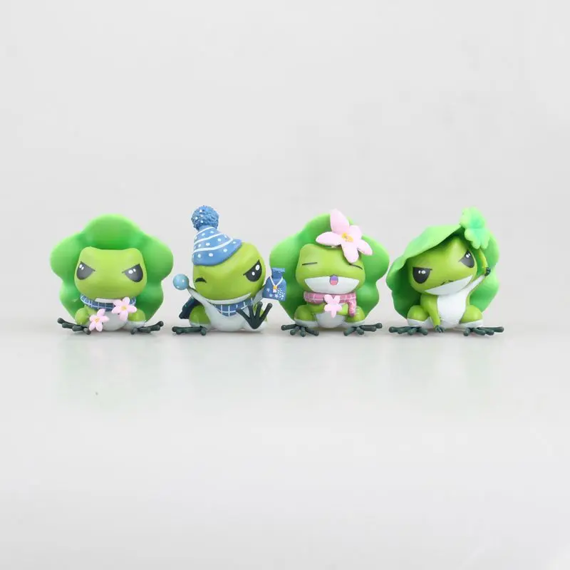 4pcs/lot Cute Travel Frog Action Figures Toys 2018 New Game Cartoon Frogs Figuras Dolls Gift 6cm | Игрушки и хобби