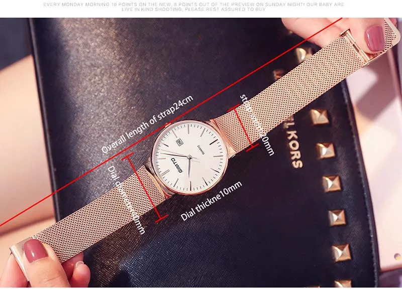 GIMTO 232 часы женские для любимых, из нержавеющей стали Кварцевые наручные часы для женщин Спорт Дамы relogio женские часы в подарок