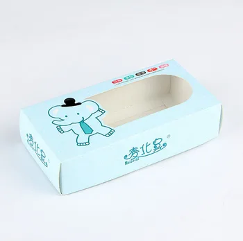 

custom logo cardboard food packaging box clear pvc window,Embossing Printing Handling paper packaging box ---PX10869