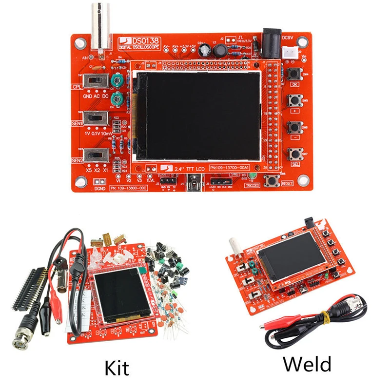 Полностью Собранный DSO138 с открытым исходным кодом 2," цифровой осциллограф TFT(1 Msps) с бесплатным зондом