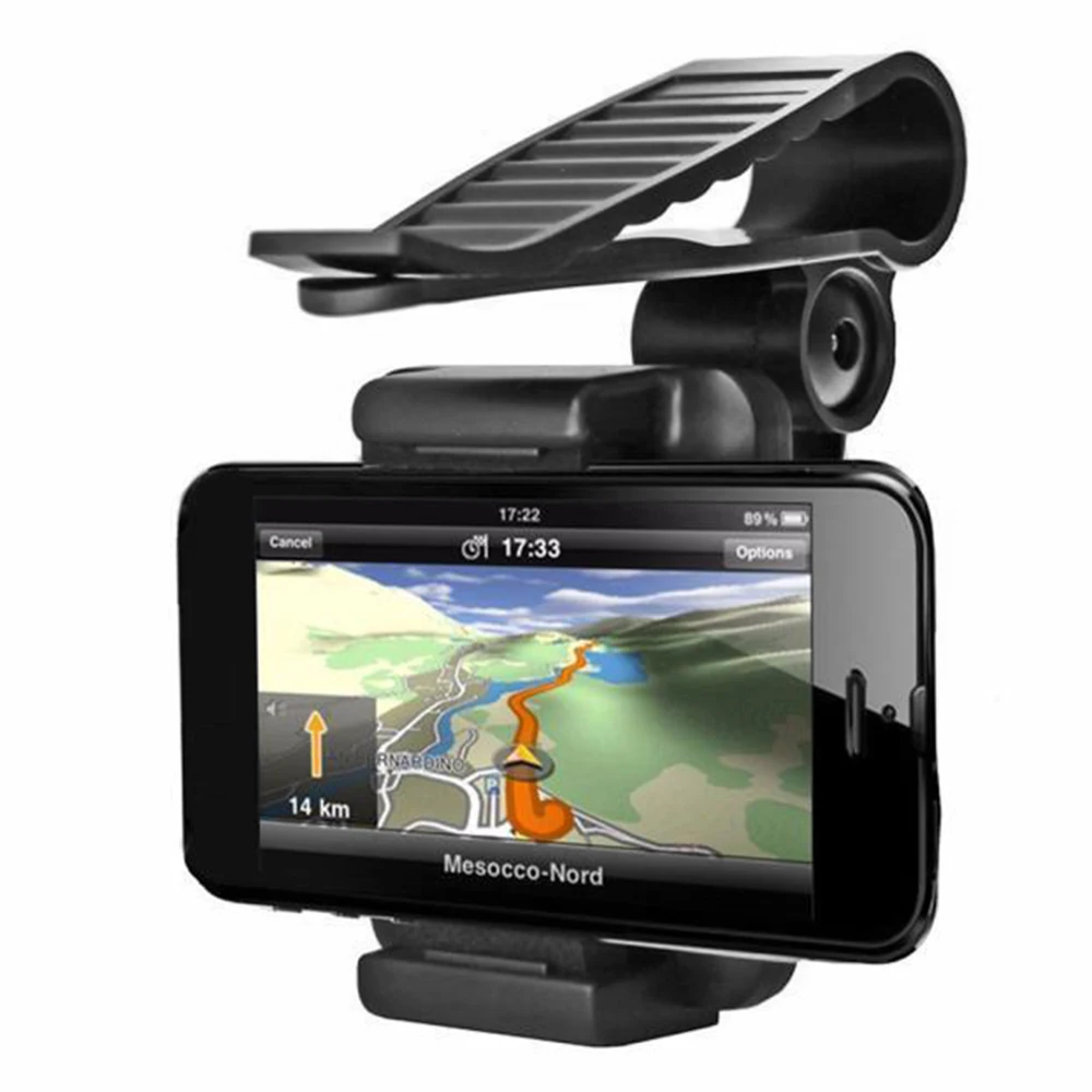 

360 Degree Rotating Universal Car Sun Visor Phone Holder Lazy Sunshade Phone Bracket Square Mobile Phone Holder Stand Mount
