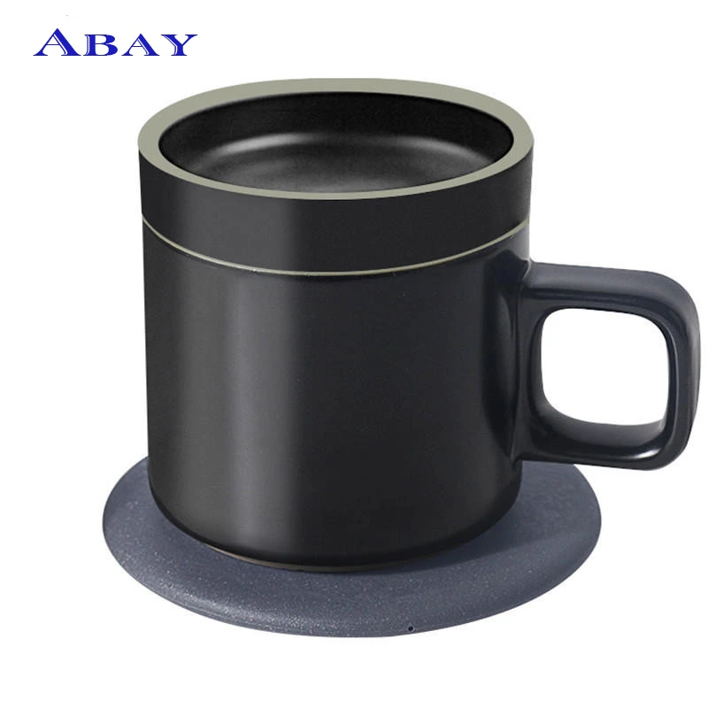

Abay 55 Degree Constant Temperature Intelligent Wireless Charging Coffee Cup Mobile Phone Wireless Charging Board Heating Mug
