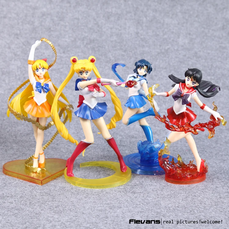 

Anime Figuarts Zero Sailor Moon 20th Anniversary Sailor Moon Mars Venus Mercury Jupiter PVC Figure Collectible Toy 5 Styles