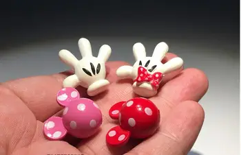 

60pcs 3cm subminiature mickey mouse head and hand collection figures toys mickey mouse diy materials toys