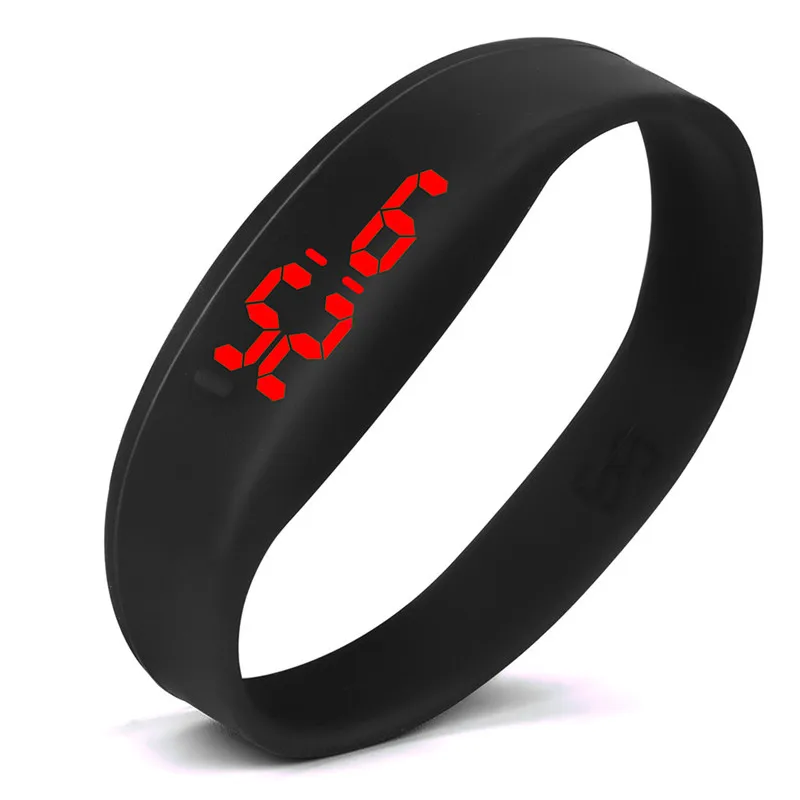 

Fashion Unisex Silicone LED Digital Watches Sport Bracelet Wristwatch For Men Ladies Clock Womens Digital Wrist Watch Student #D