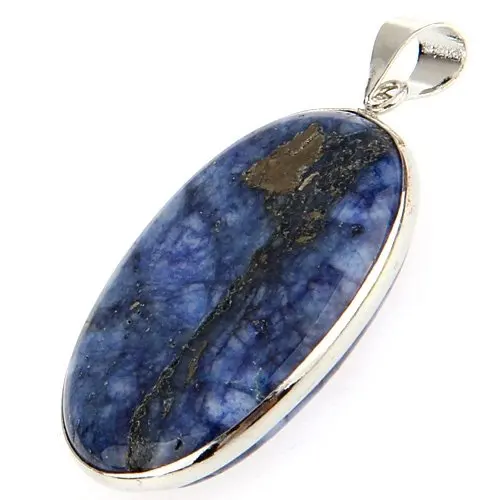 

oval pendant edging blue lapis lazuli