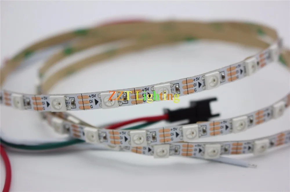 1 м прибор приемно-5050 5 мм PCB SK6812 3535 4 мм PCB SMD RGB гибкий светодиодный полосы DC5V вход 60 пикс./м не обладает водонепроницаемостью