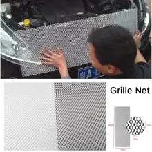 Net Grill Racing Aluminum Black/silver Section Car 100x33cm Mesh Vehicle Universal