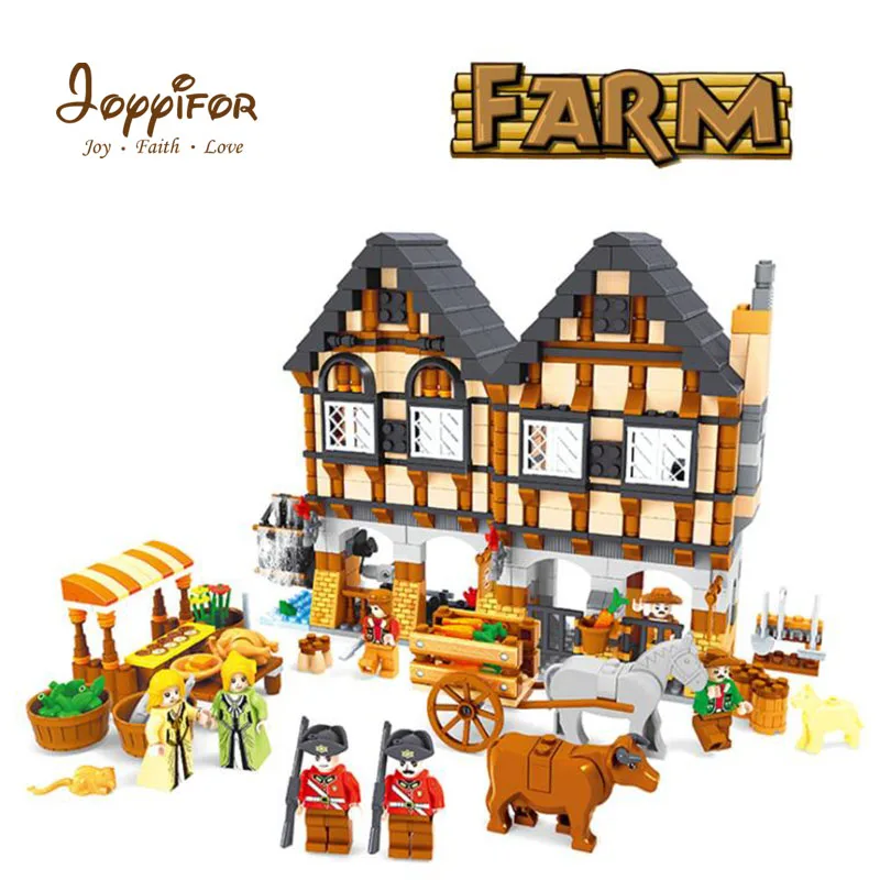

Joyyifor 884PCS City Medieval Happy Farm Model Building Blocks Bricks Toys Compatible With LegoINGlys for Children Gift 28001