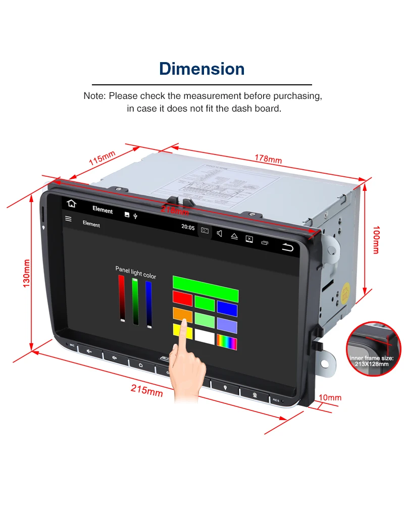 Excellent Pumpkin 2 din 9"Android 9.0 Autoradio GPS Navigation For Volkswagen/Skoda/Golf/Passat Car Stereo Audio NO DVD Player OBD2 DAB 5