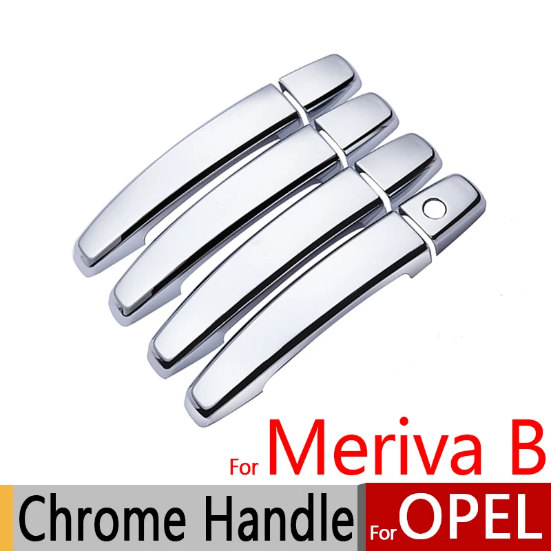 

For Opel Meriva B Chrome Door Handle Covers Trim Set All Model Vauxhall Crossvan 2014 2015 Car Accessories Stickers Car Styling