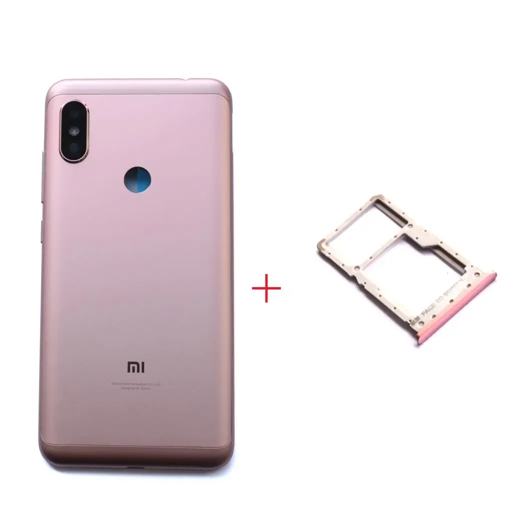 Чехол для задней крышки батареи для Redmi Note 6 pro для Xiaomi Redmi Note6 Pro - Цвет: pink with tray