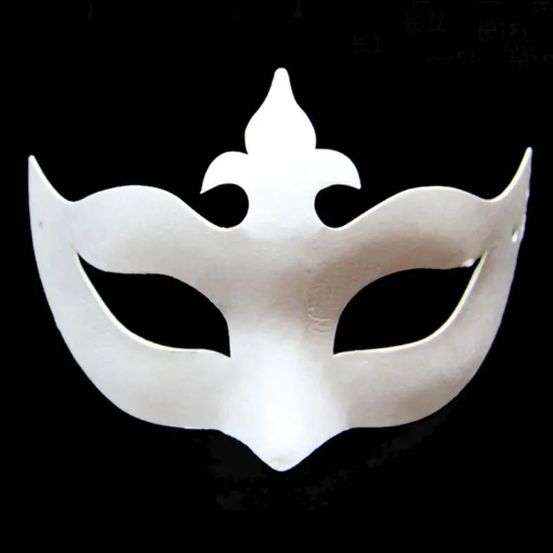 DIY White Paper Unpainted Crown Princess Mask For Women Lady Venetian Ball Masks Party Dress Decoration Halloween Christmas |