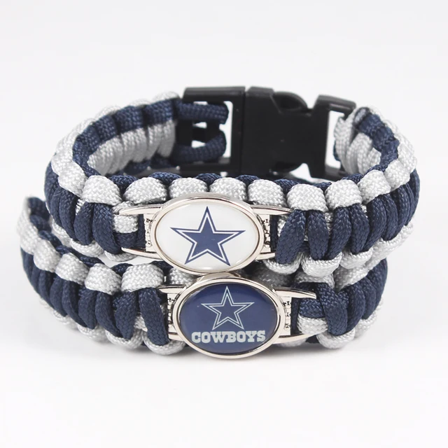 Dallas Cowboys Bracelet Sport Team Umbrella Braided Dallas Cowboys Bracelet Sport Team Umbrella Braided Football Fans Gift 10pcs Paracord Survival