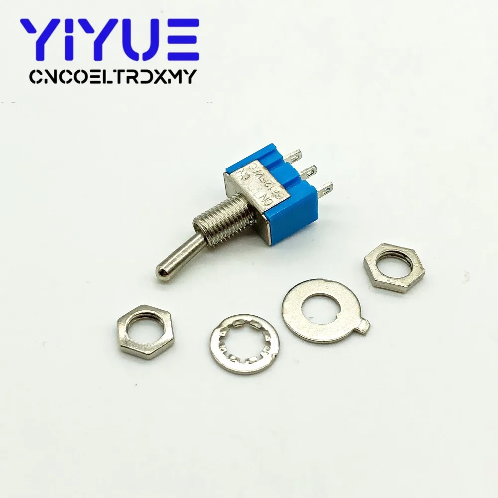 5Pcslot Miniature Toggle Switch MTS-102 SPDT 6A 125VAC3A 250VAC Mini Switch Lever Switch 3 Pin ONON High quality (6)