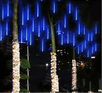 

Meteor Shower Rain Tubes 30/50CM Waterproof Falling Star/Rain Drop LED Xmas Tree Holiday Lights Wedding Xmas Decoration 100-240V