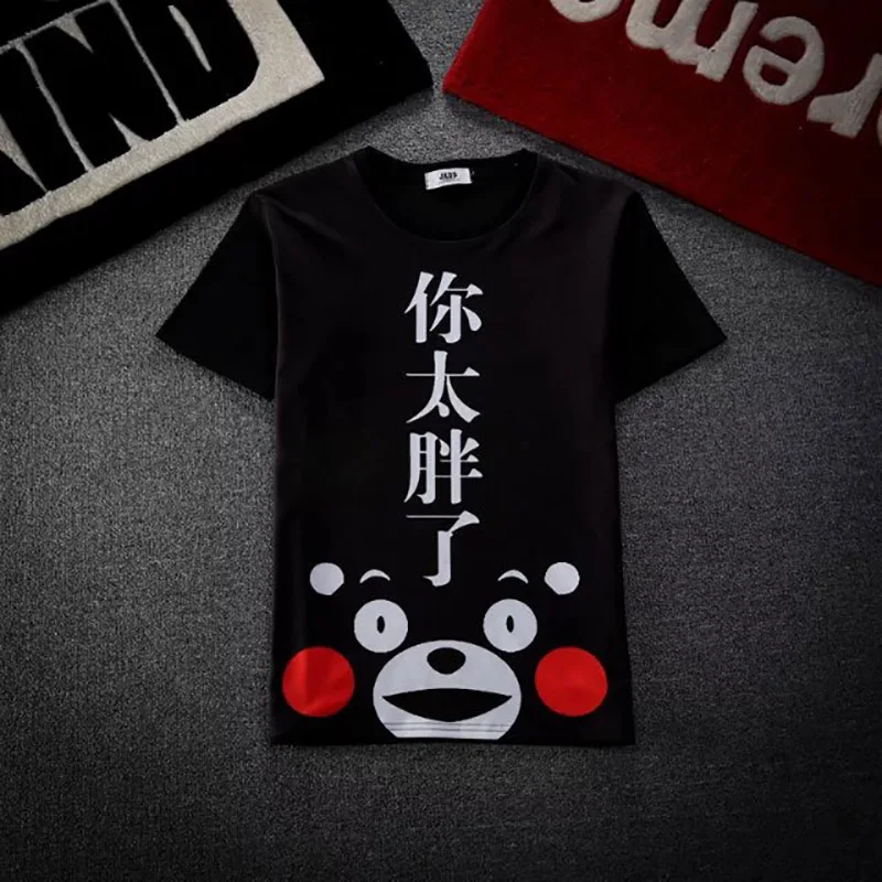 

2019 Summer Fashion Kumamon Cat print 3d T Shirt Men Women Casual Slim Male Short Sleeve T-shirts Cheap Female Tops Tees o-neck