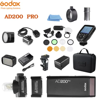 

Godox AD200Pro Outdoor Flash Light 200Ws TTL 2.4G 1/8000 HSS 0.01-1.8s Recycling with 2900mAh Battery