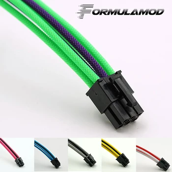 

FormulaMod Fm-PCI6P-D, PCI-E 6Pin GPU Power Extension Cables, Motherboard 18AWG 6Pin Multicolor Matching Extension Cables