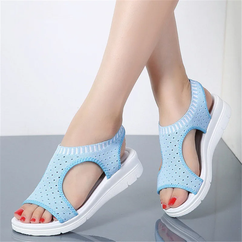 

2019 Sandals Women Summer Shoes Breathable Female Shoes Ladies Slip On Flat Platform Sandals Shoes Woman Sandalias