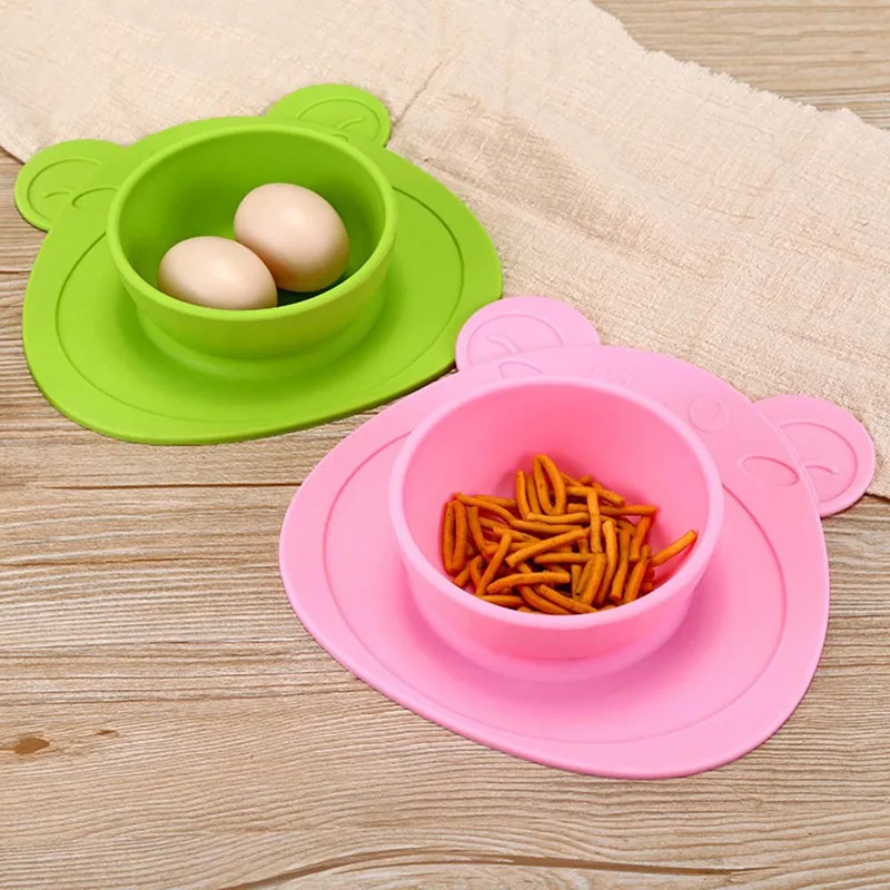 Противоскользящая силиконовая присоска тарелка детская посуда с коврик плотная салфетка на стол фиксированная Нескользящая подставка