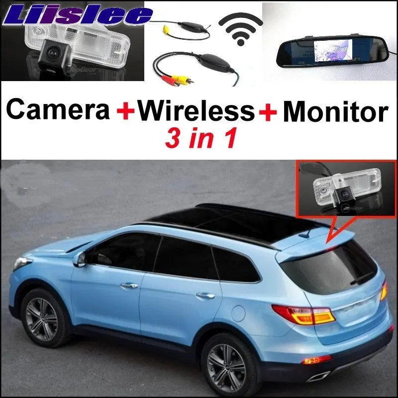 

Liislee Wireless Receiver + Mirror Monitor Easy DIY Parking System For Hyundai ix45 2013~2016 3 in1 Special Rear View Camera