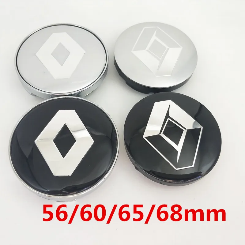 

4pcs 56 60 65 68mm Renault car Wheel Center Hub Caps 3D logo Stickers wheel Dust-proof covers Badge for Megane 2 3 Laguna Scenic