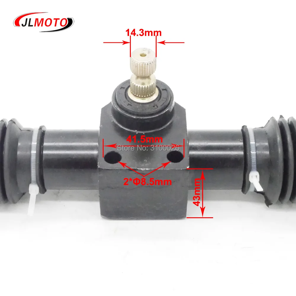 430 мм M10 полный стальной усилитель рулевого управления, зубчатая рейка в сборе, подходит для DIY, Китай, гольф, картинг, багги, картинг, ATV UTV, запчасти для велосипедов