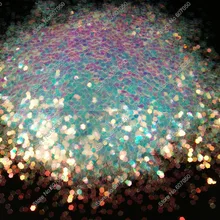 1,5 мм(1/1") 060 дюймов белый цвет с золотыми оттенками блеск для ногтей Шестигранная форма для дизайна ногтей украшения и блеск ремесла