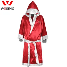 Westing-traje de boxeador con capucha, Túnica, capa de boxeo, rojo y azul