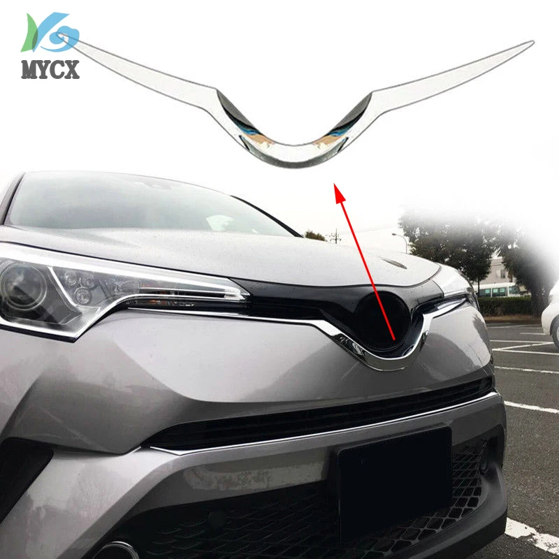 Abs Chrome Auto Front Grille Cover Trim For Toyota C hr Chr C Hr 2016 2017 2018 2020 Car 
