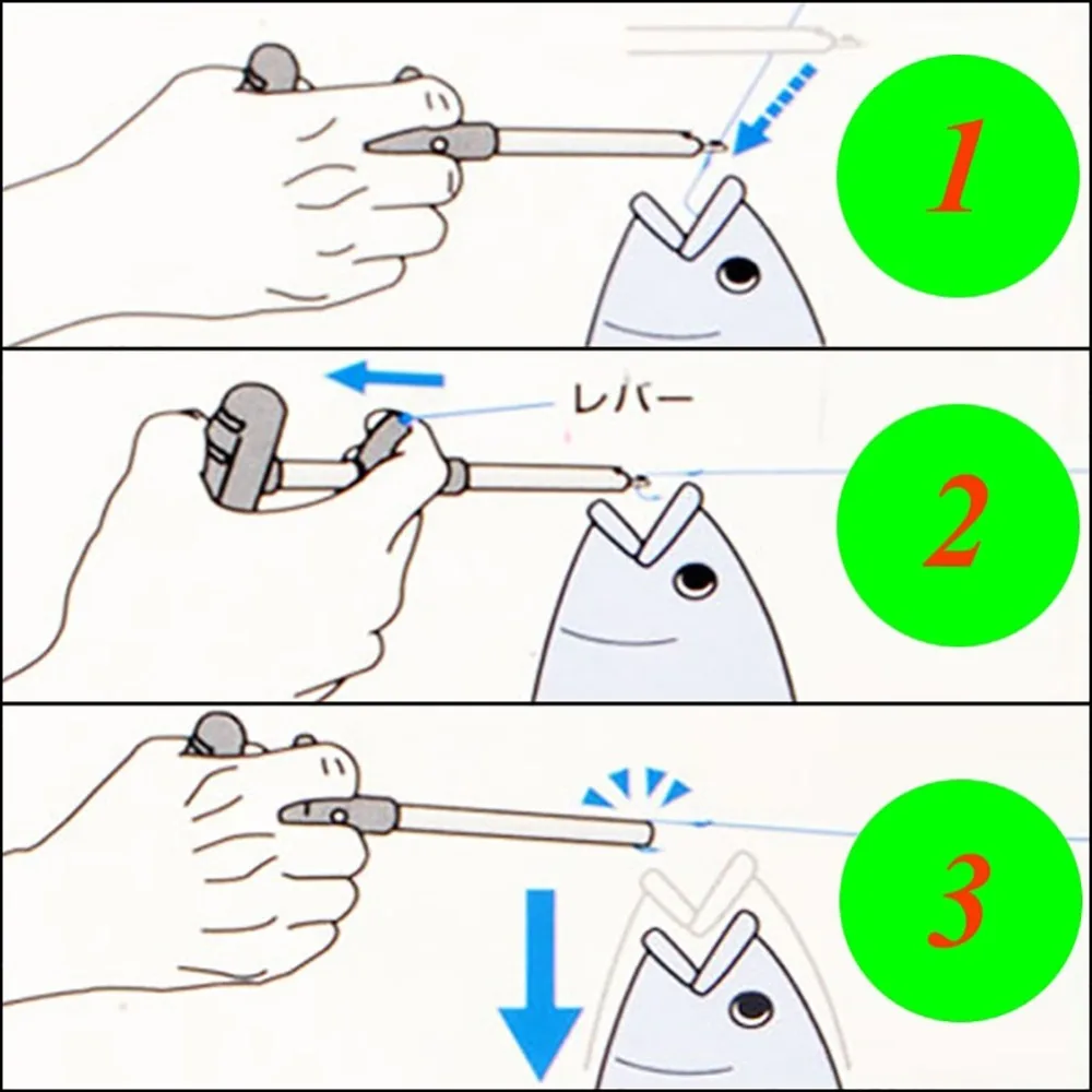 Портативный пистолет-стиль рыболовный крючок из приманка для удаления крюка Магнитный противокражный стопор для экстрактор рыболовные принадлежности S/L