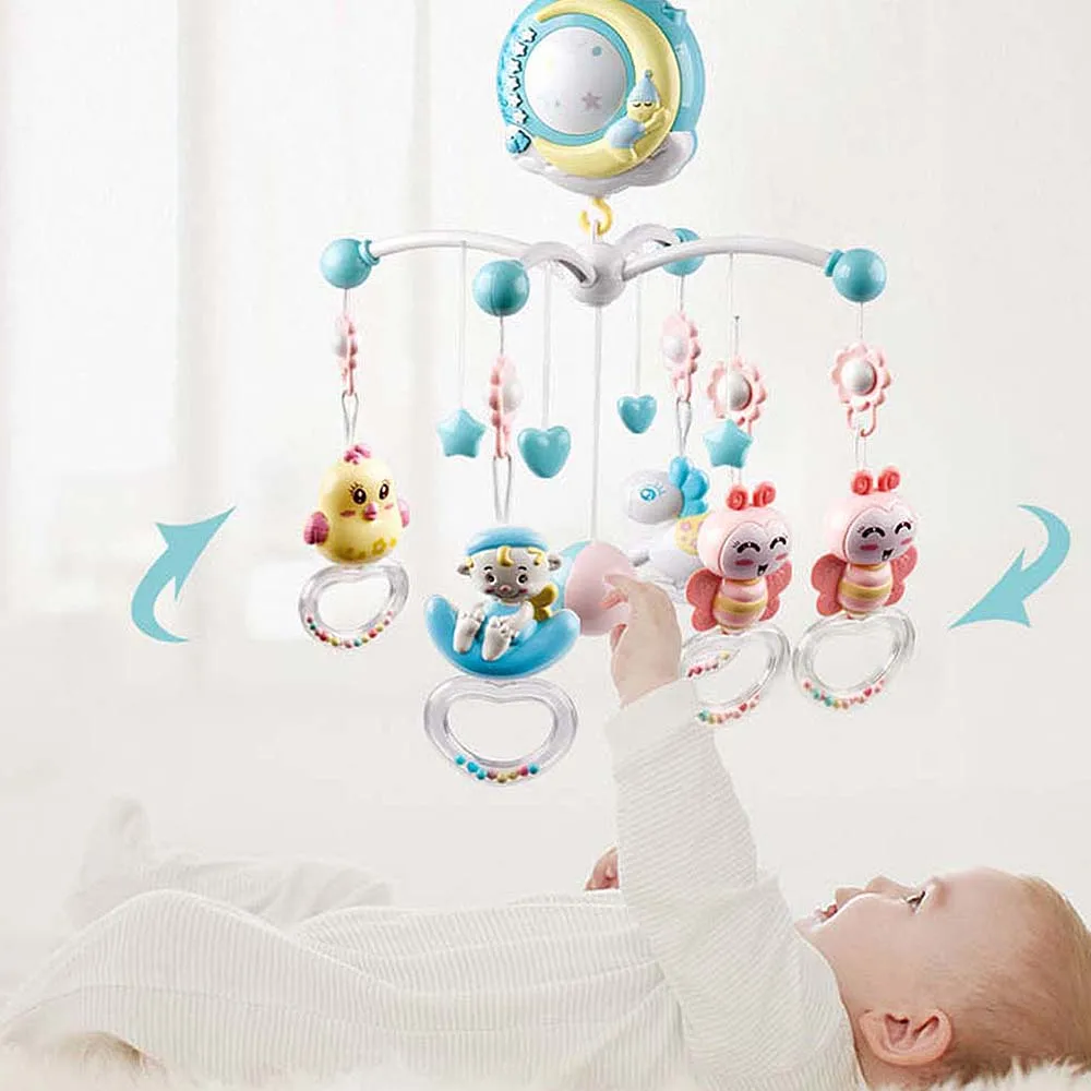 Rotary Baby Crib Bed Toy for Kids Bed Bell Baby Bedroom Ring Toys Music