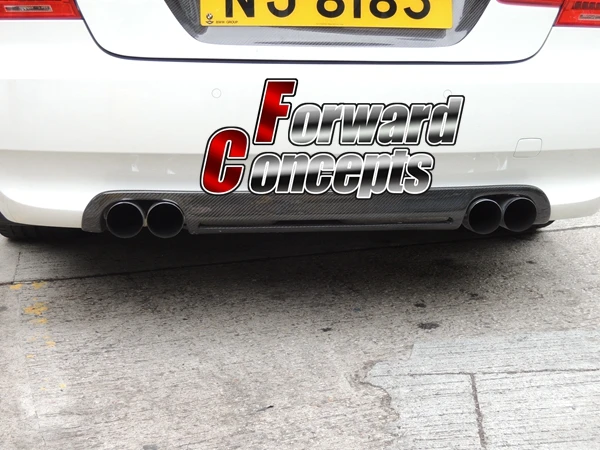 

CARBON FIBER 07-10 E92 E93 335i DUAL EXHAUST REAR APRON LIP DIFFUSER CANARD