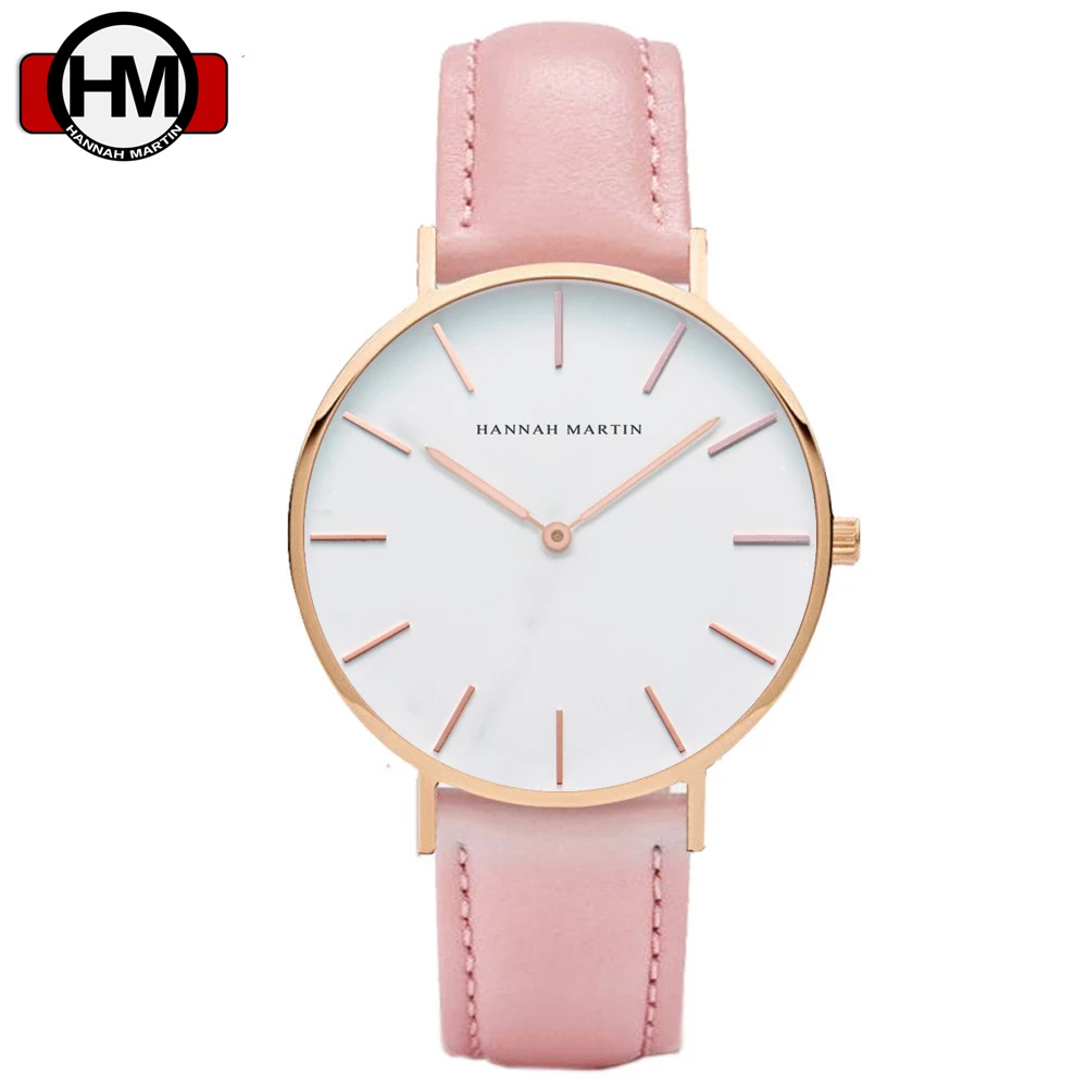 Часы наручные женские ультратонкие роскошные брендовые Простые Модные с кожаным